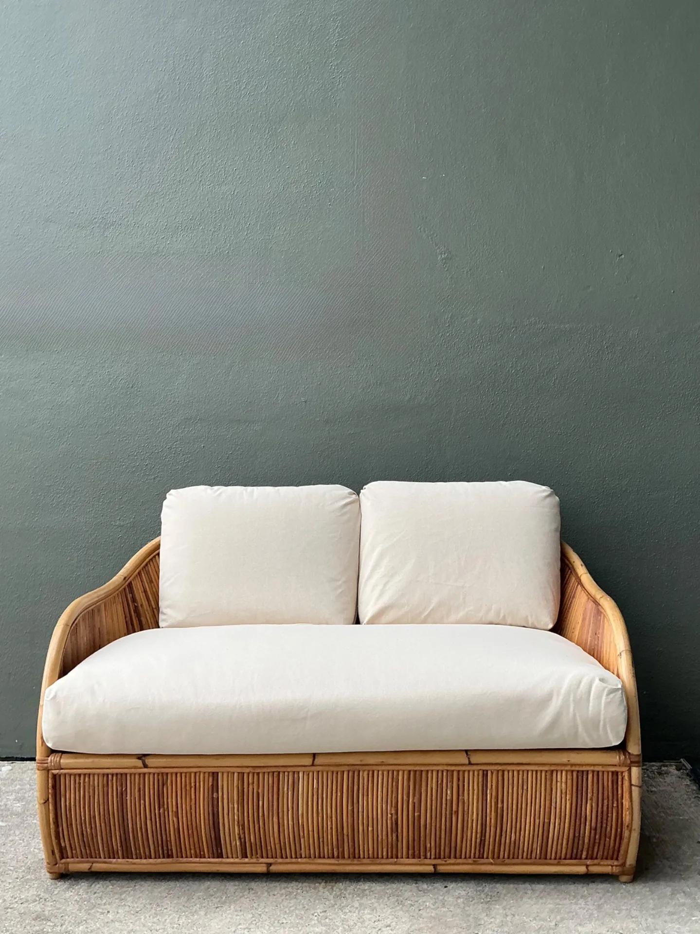 Vintage Henry Olko for Willow and Reed Pencil Reed Sofa — additional photo 4