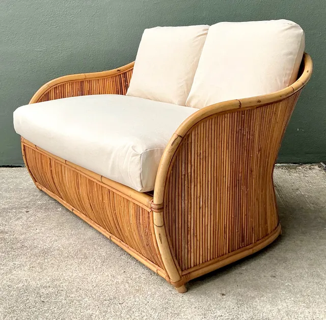 Vintage Henry Olko for Willow and Reed Pencil Reed Sofa — additional photo 7