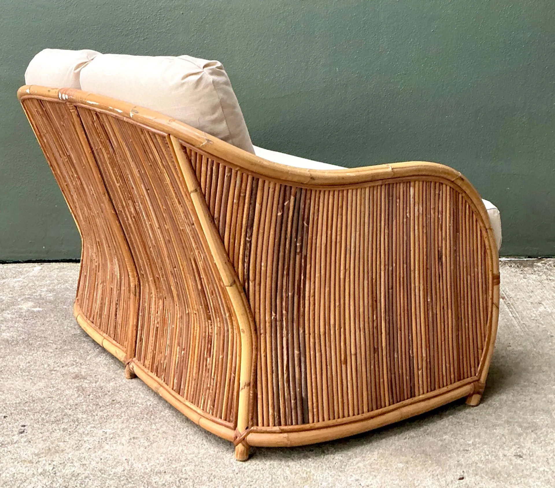 Vintage Henry Olko for Willow and Reed Pencil Reed Sofa — additional photo 2