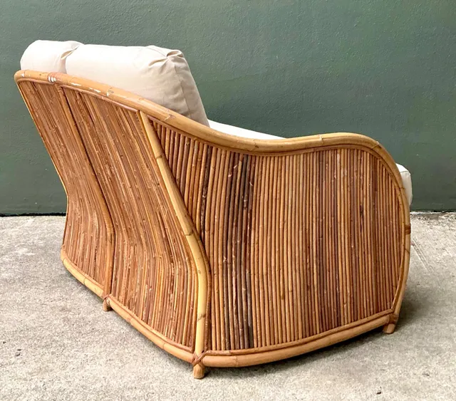 Vintage Henry Olko for Willow and Reed Pencil Reed Sofa — additional photo 2