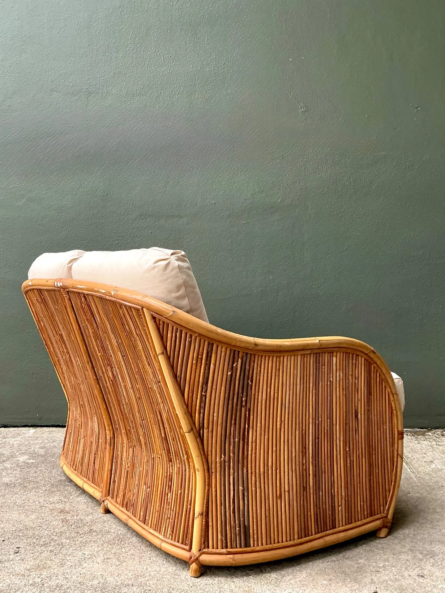 Vintage Henry Olko for Willow and Reed Pencil Reed Sofa — additional photo 5