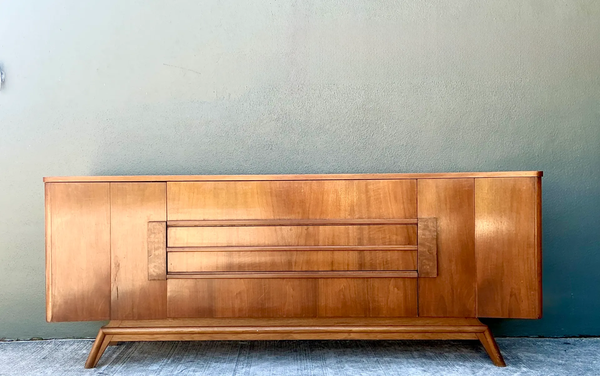 Vintage Mid-Century Modern Wood Credenza — additional photo 2