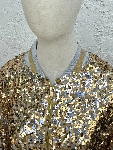 Vintage Sequin Statement Bomber Jacket — additional photo 7