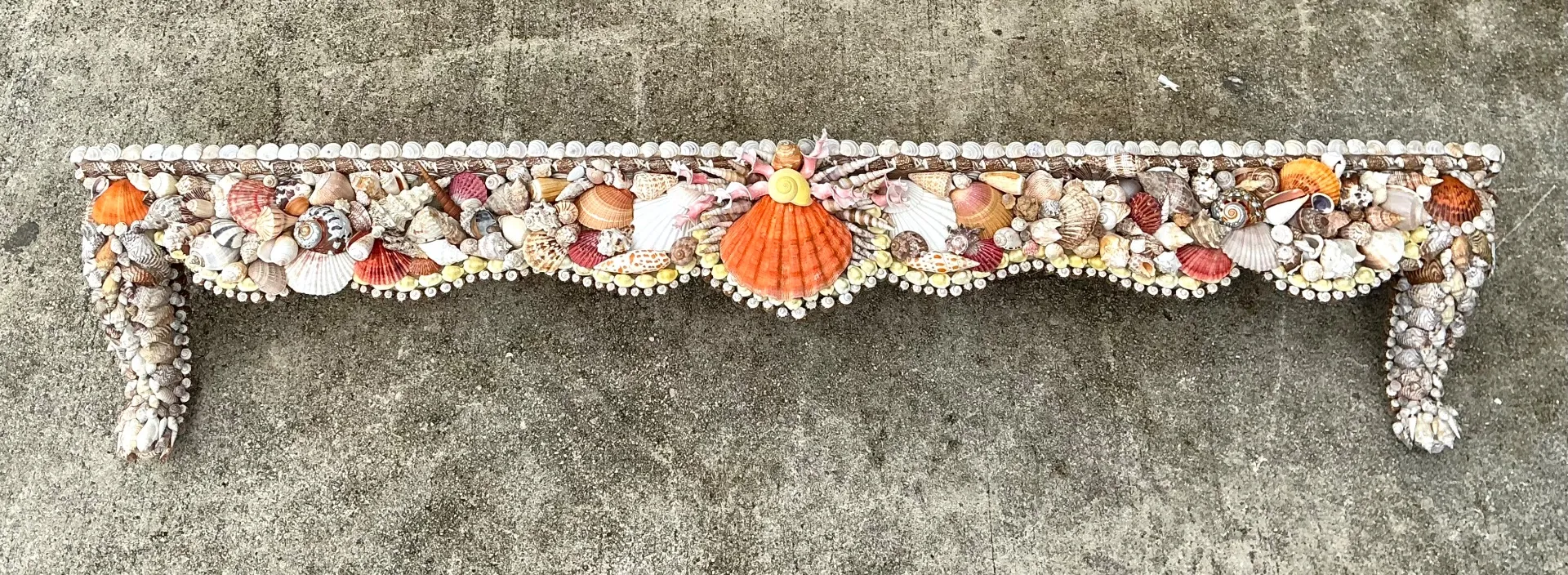 Vintage Shell Encrusted Wall Shelf — additional photo 2