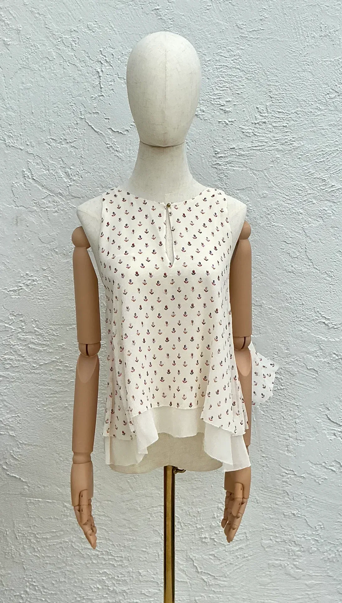 Tory Burch Silk Patterned Tank Top — additional photo 2