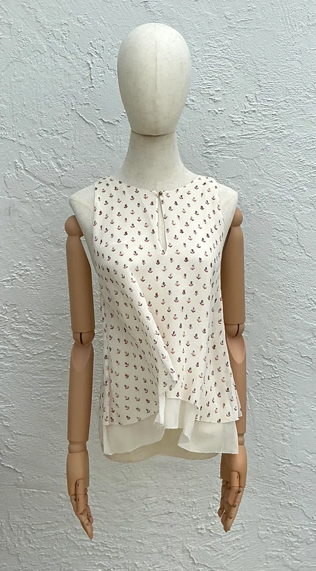 Tory Burch Silk Patterned Tank Top — additional photo 3