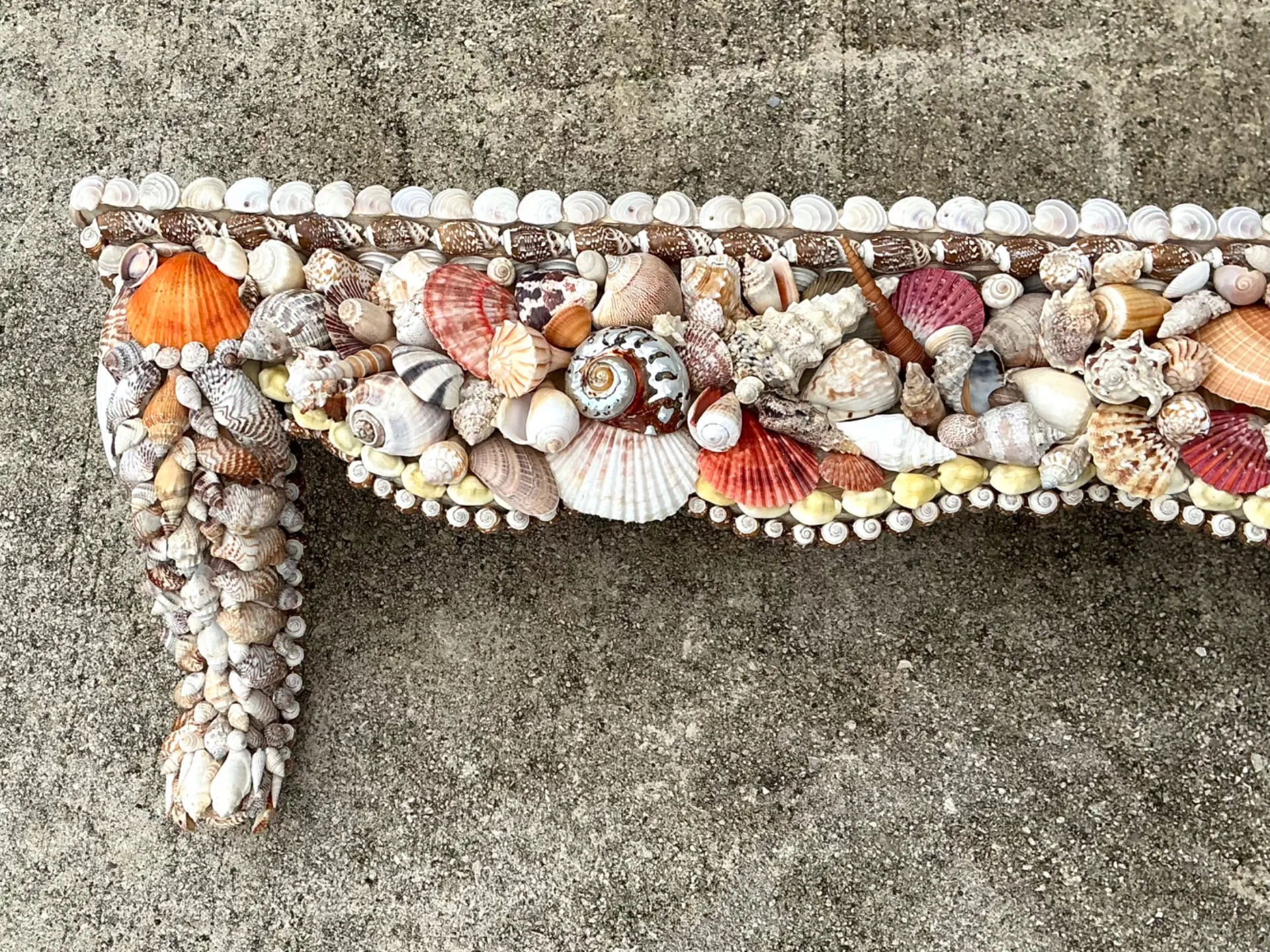 Vintage Shell Encrusted Wall Shelf — additional photo 4