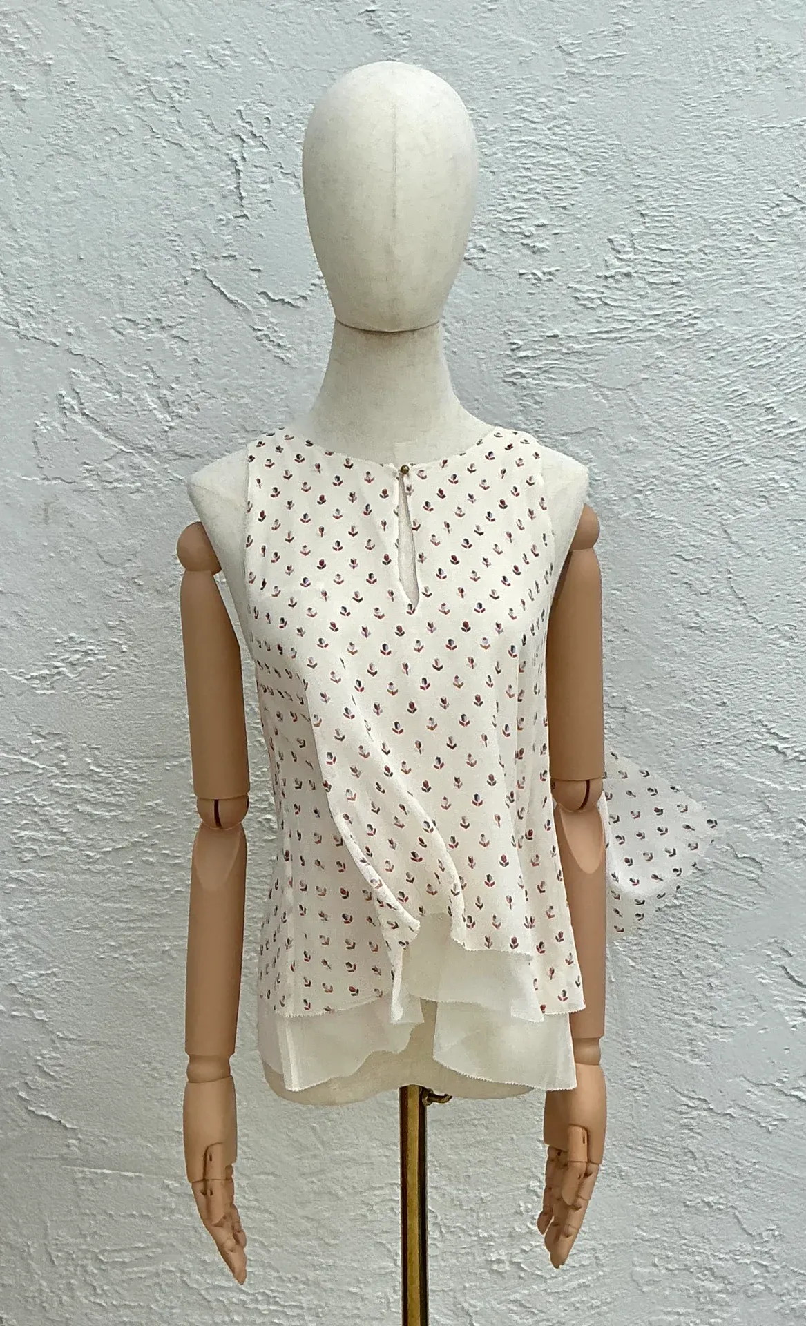 Tory Burch Silk Patterned Tank Top — additional photo 4