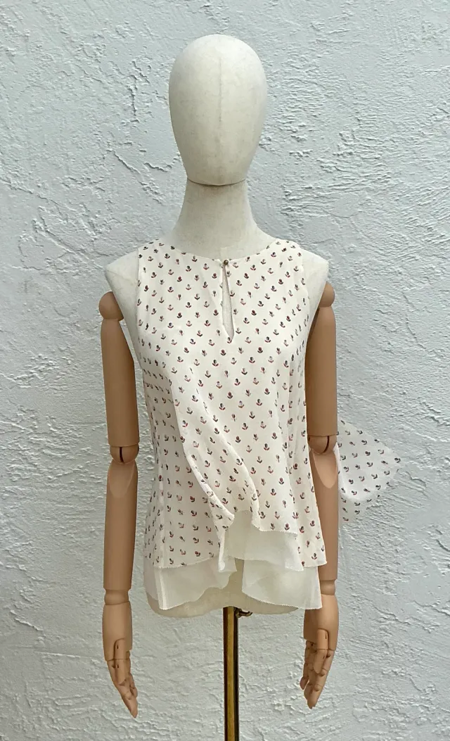Tory Burch Silk Patterned Tank Top — additional photo 4