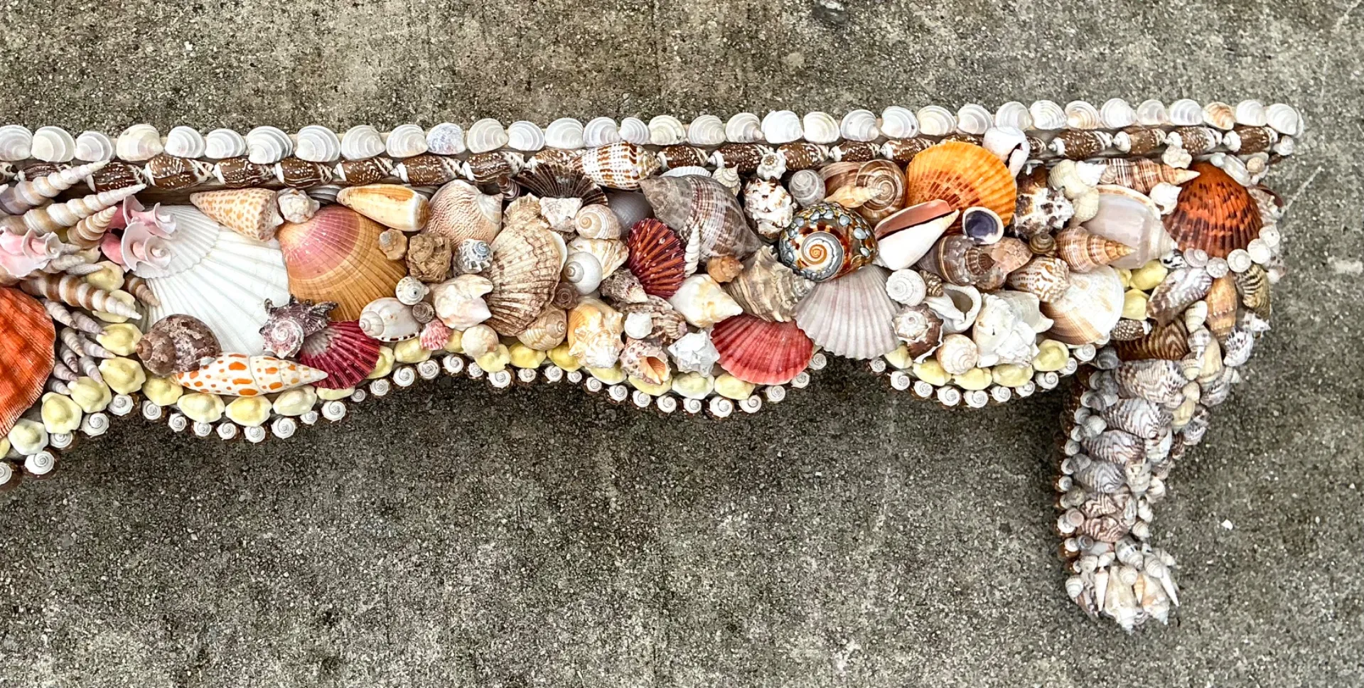Vintage Shell Encrusted Wall Shelf — additional photo 1