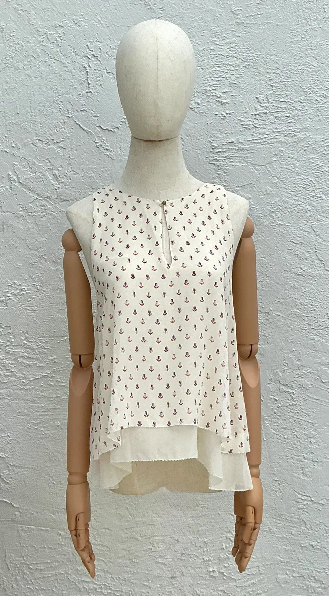 Tory Burch Silk Patterned Tank Top — additional photo 6