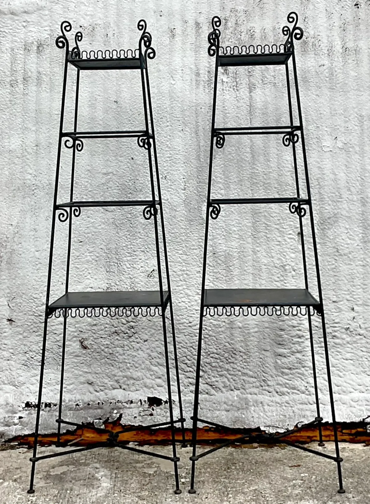 Vintage Scrollwork Metal Etagere - A Pair — additional photo 7