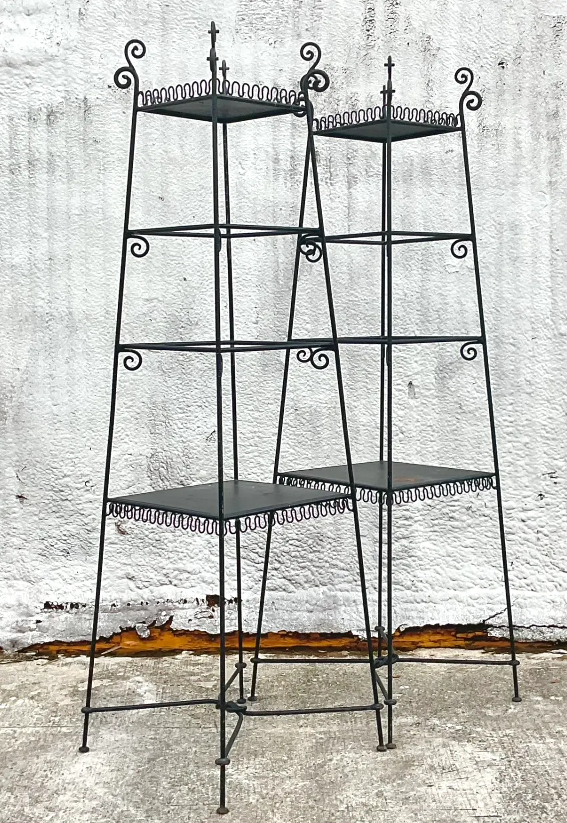 Vintage Scrollwork Metal Etagere - A Pair — additional photo 8