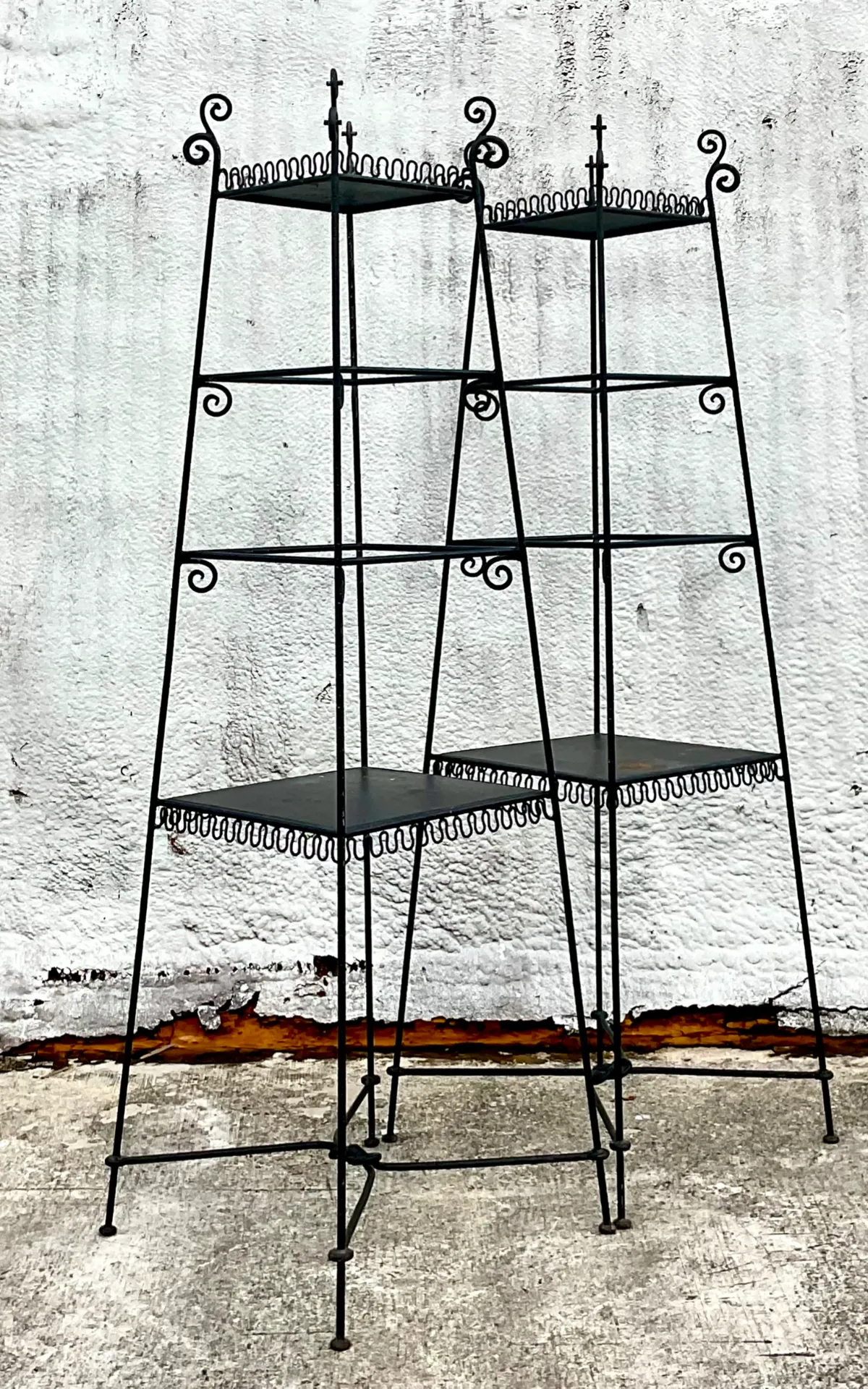 Vintage Scrollwork Metal Etagere - A Pair — additional photo 6