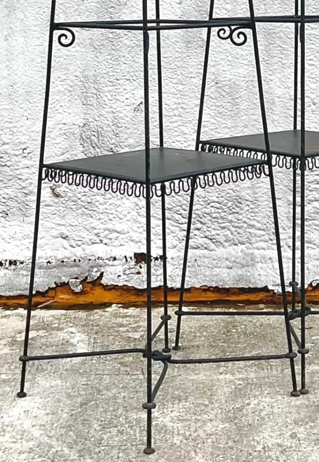 Vintage Scrollwork Metal Etagere - A Pair — additional photo 5
