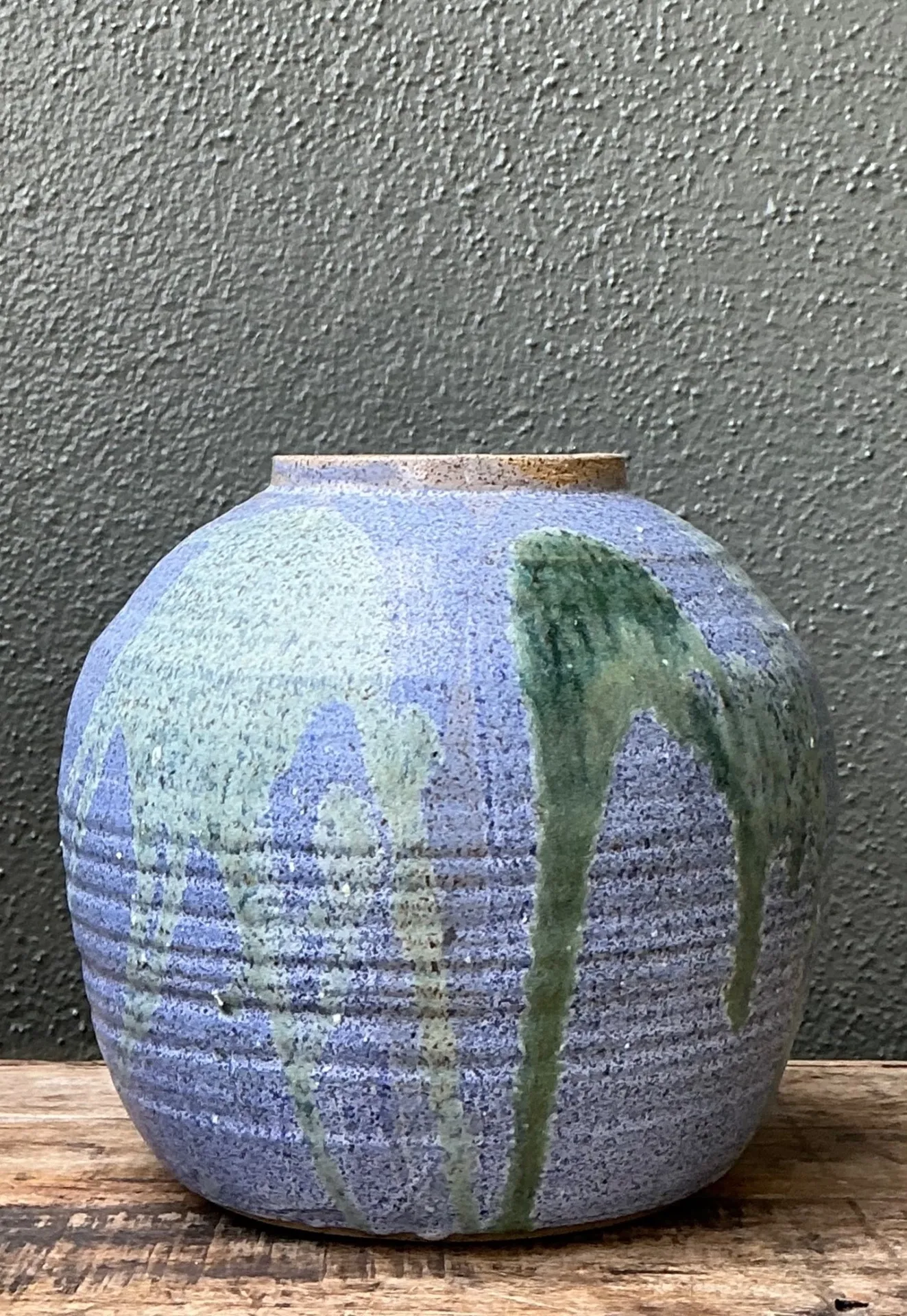Vintage Drip Glaze Ceramic Vase — additional photo 1