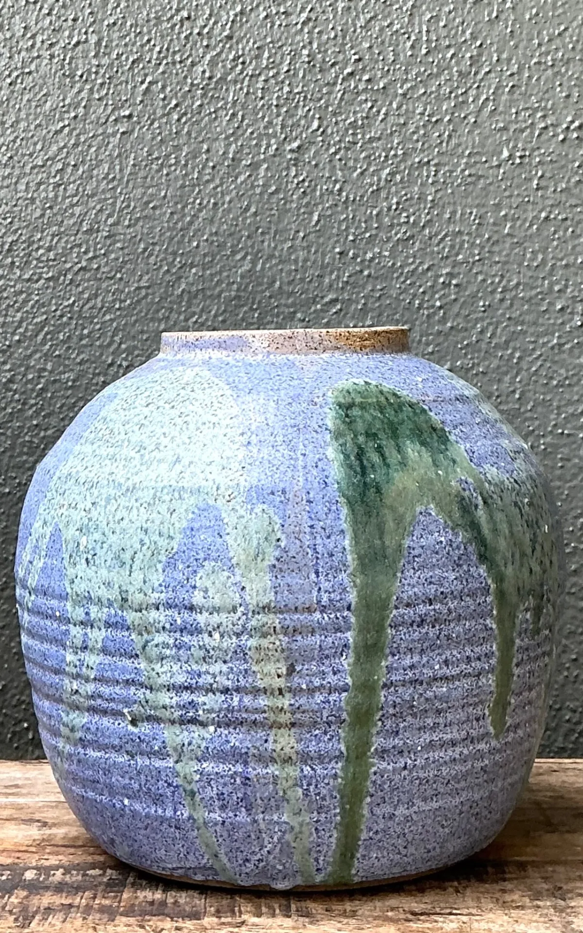 Vintage Drip Glaze Ceramic Vase — additional photo 7