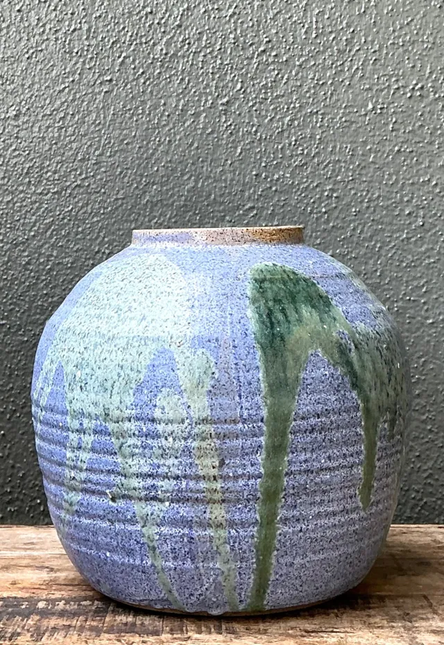 Vintage Drip Glaze Ceramic Vase — additional photo 7