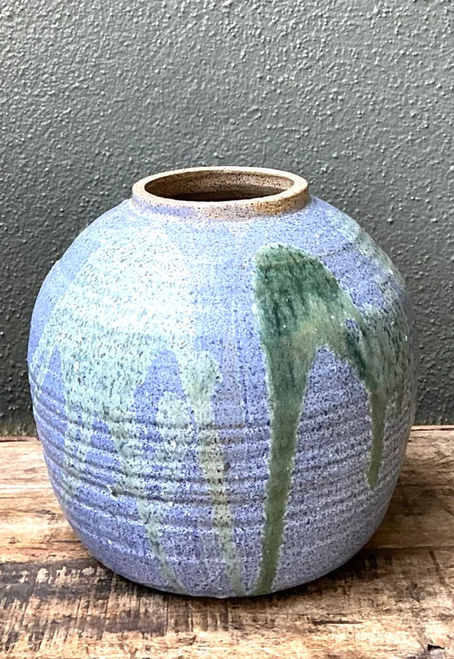 Vintage Drip Glaze Ceramic Vase — additional photo 4