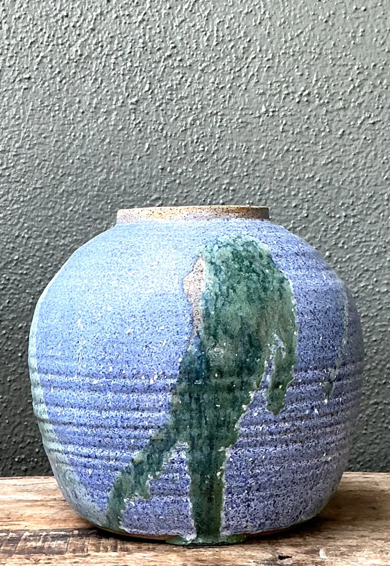 Vintage Drip Glaze Ceramic Vase — additional photo 3