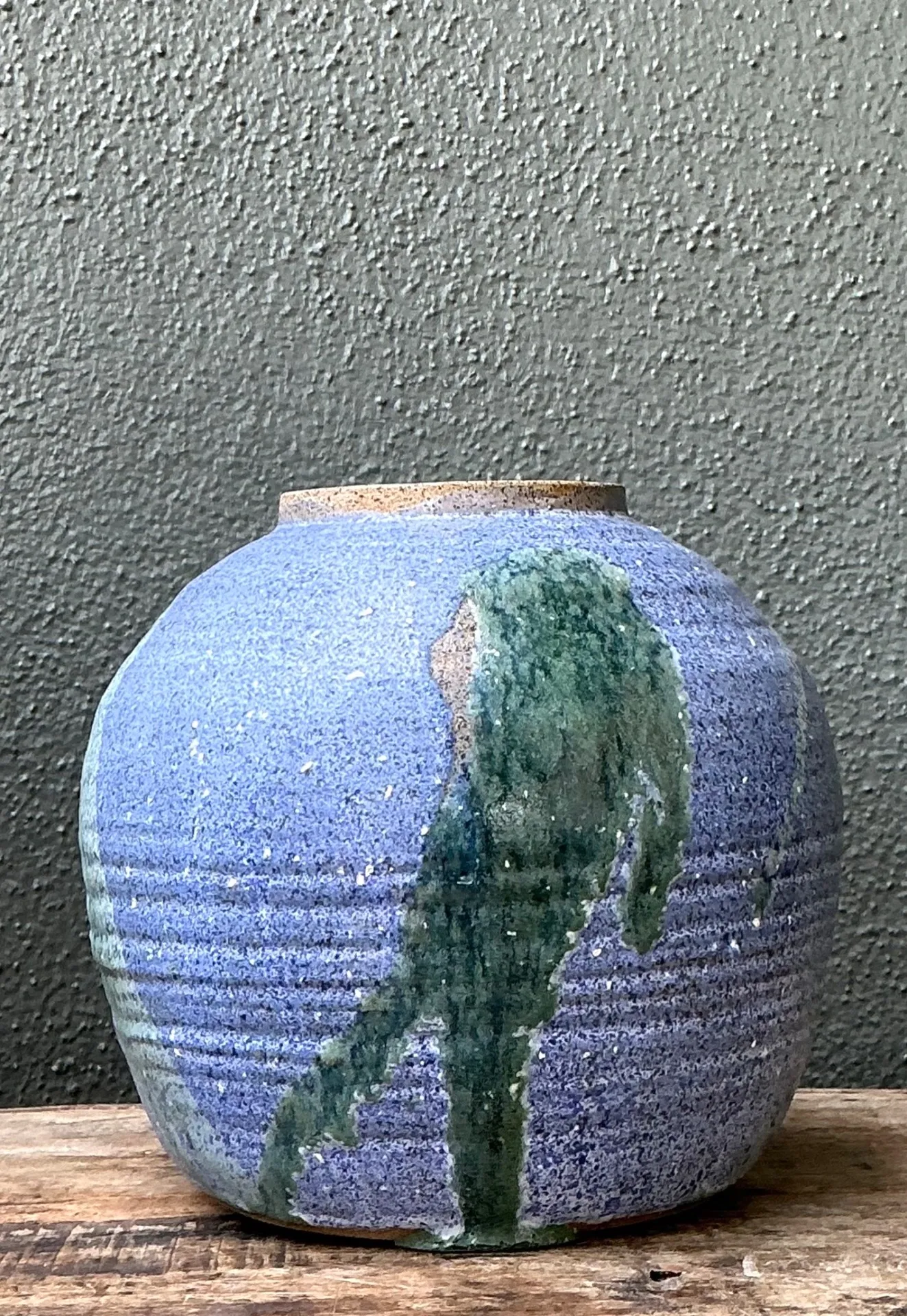 Vintage Drip Glaze Ceramic Vase — additional photo 5