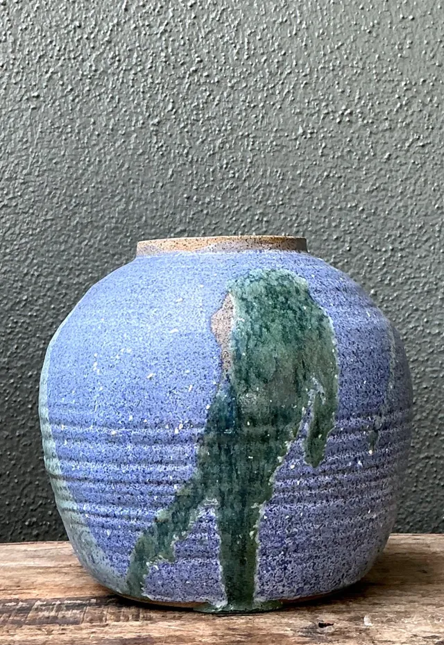 Vintage Drip Glaze Ceramic Vase — additional photo 5
