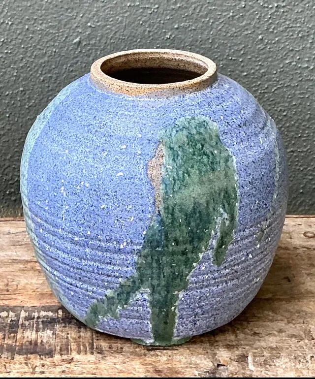 Vintage Drip Glaze Ceramic Vase — additional photo 6