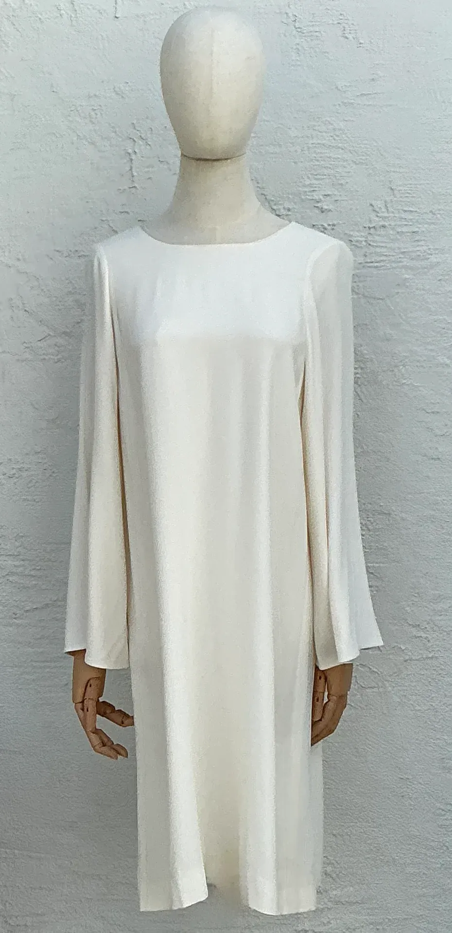 Helmut Lang Ivory Long Sleeve Shift Dress — additional photo 1