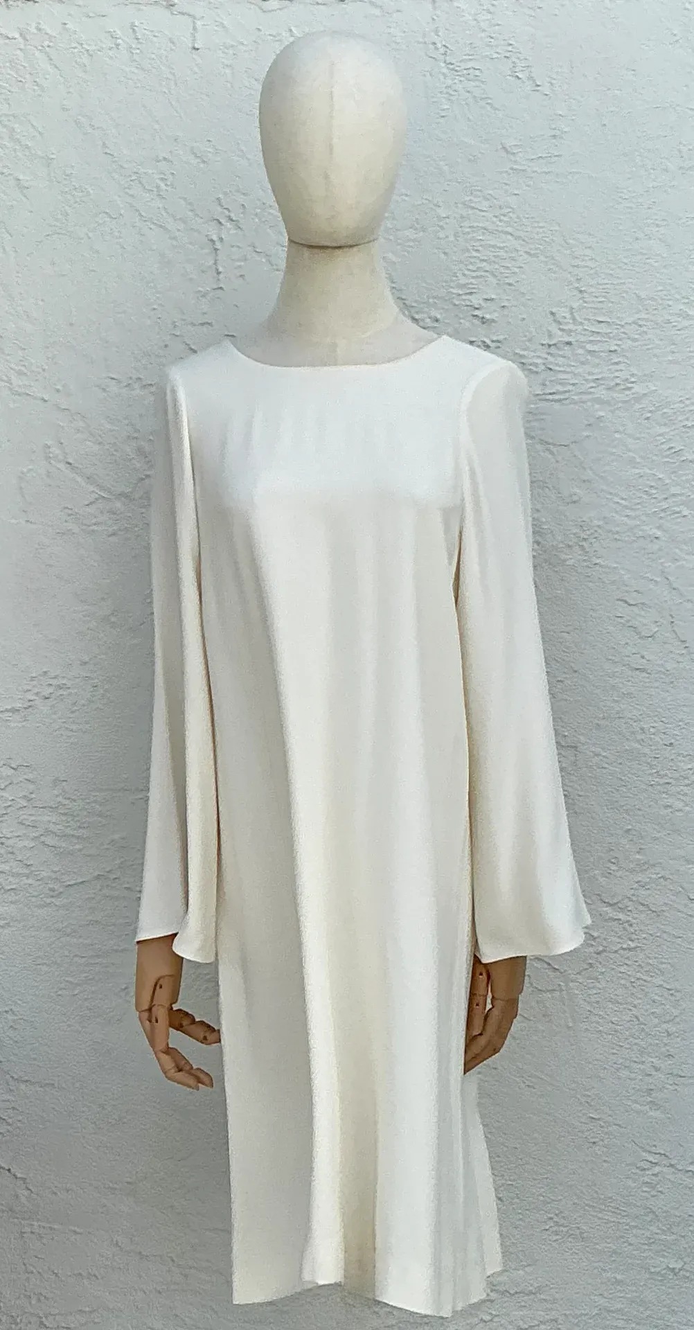 Helmut Lang Ivory Long Sleeve Shift Dress — additional photo 3