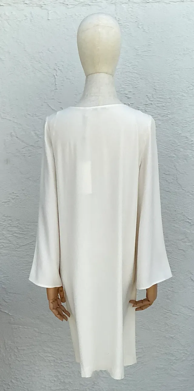 Helmut Lang Ivory Long Sleeve Shift Dress — additional photo 7