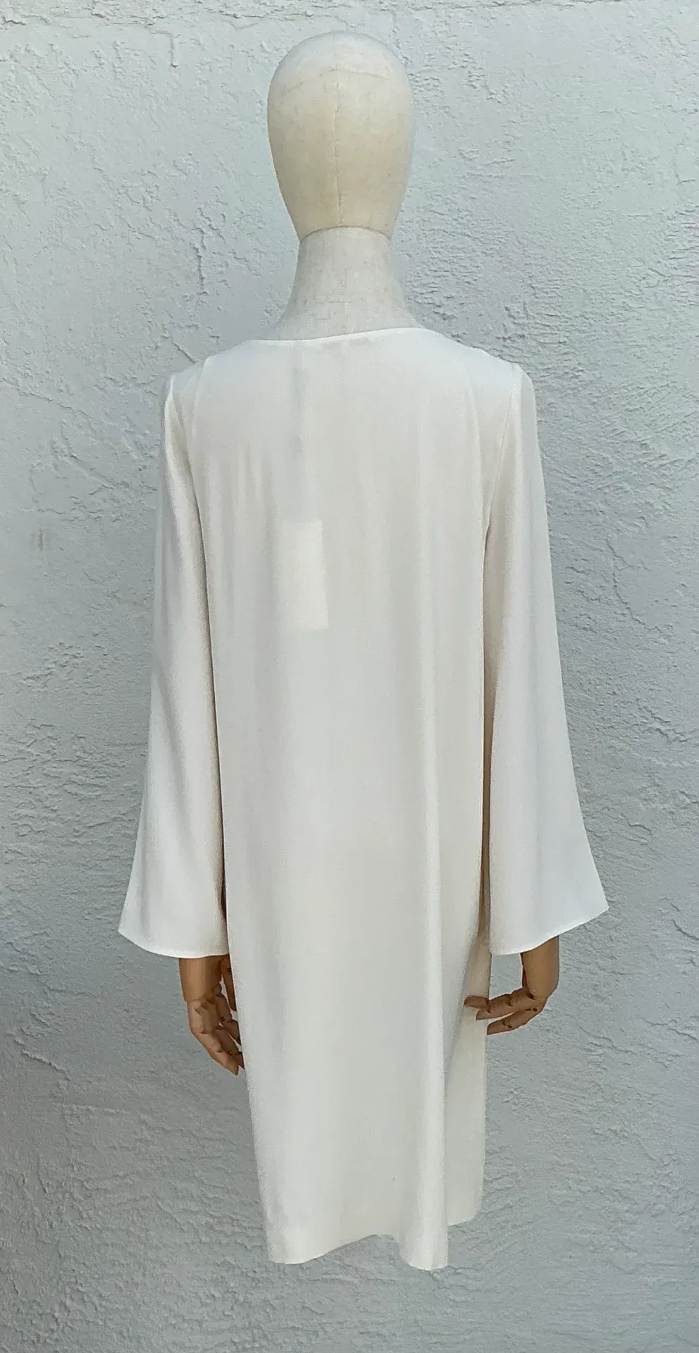 Helmut Lang Ivory Long Sleeve Shift Dress — additional photo 8