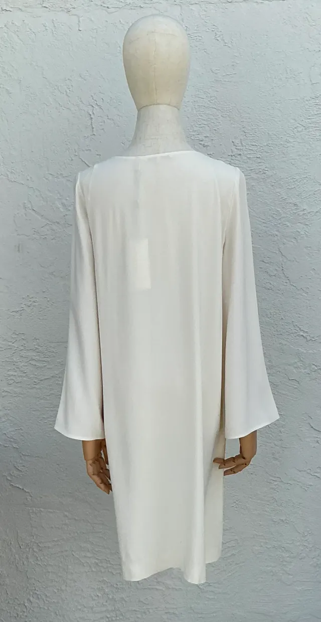 Helmut Lang Ivory Long Sleeve Shift Dress — additional photo 8