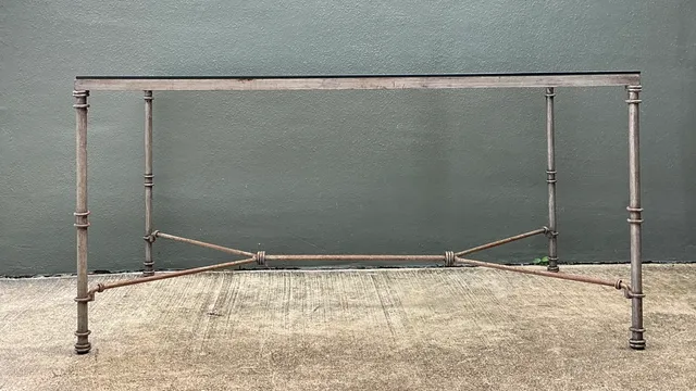 Vintage Outdoor Metal and Glass Dining Table — additional photo 5