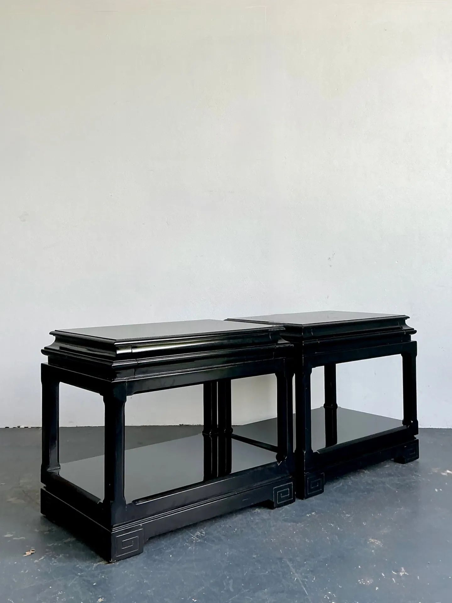 Vintage Ralph Lauren Chinoiserie Black Lacquered Side Tables - A Pair — additional photo 6