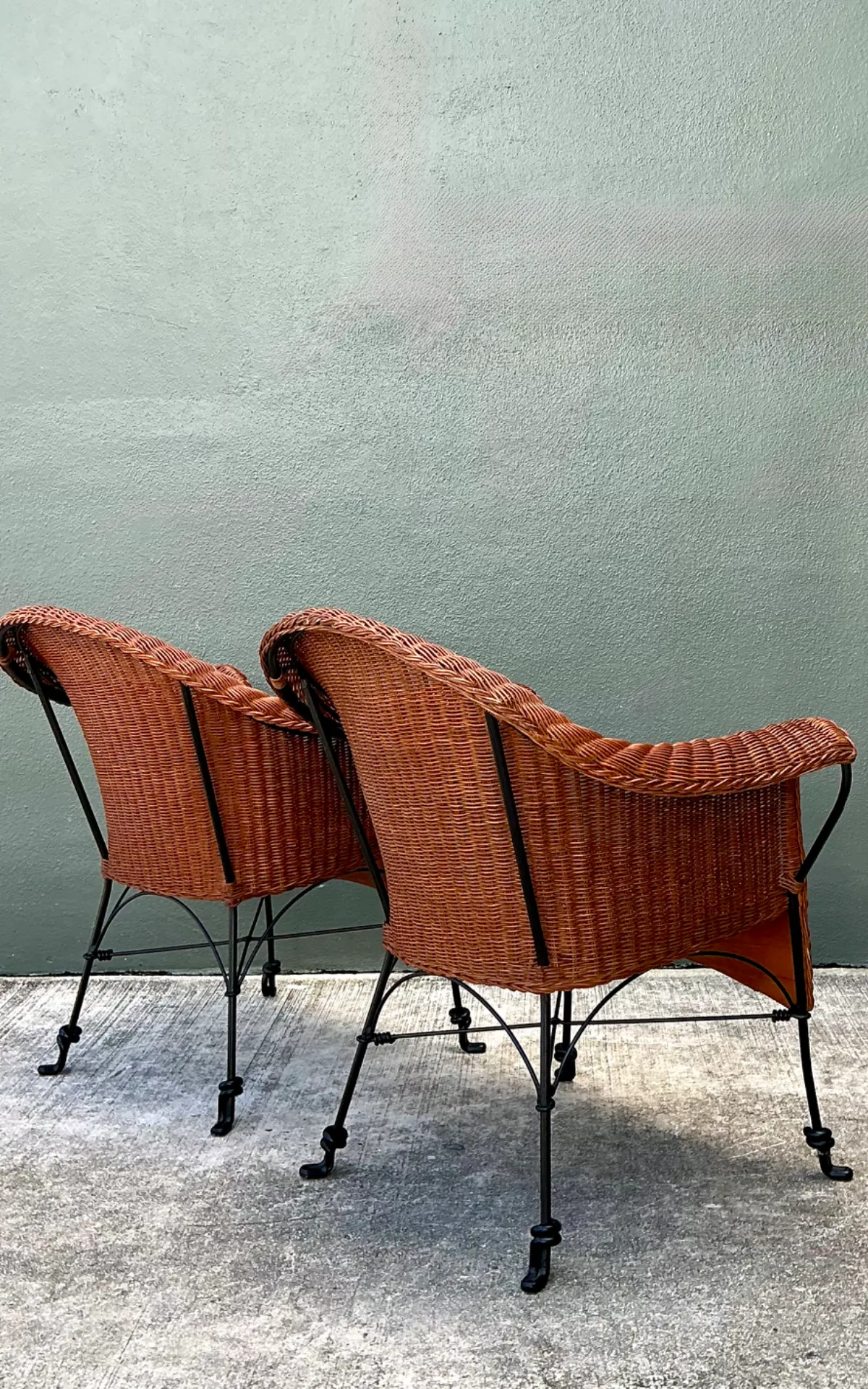 Palecek Vintage Rattan and Metal Chairs - Set of Two — additional photo 7