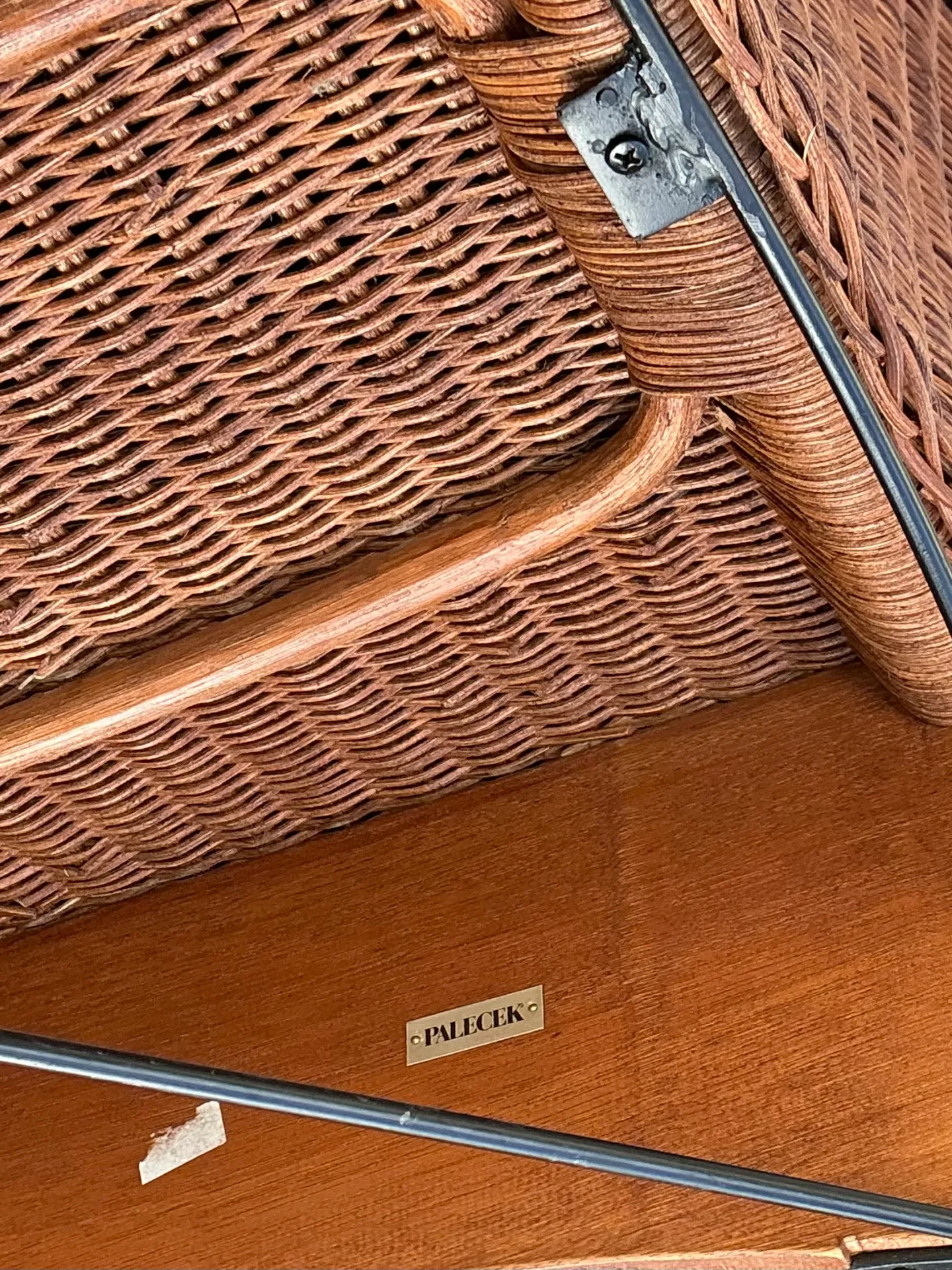 Palecek Vintage Rattan and Metal Chairs - Set of Two — additional photo 3