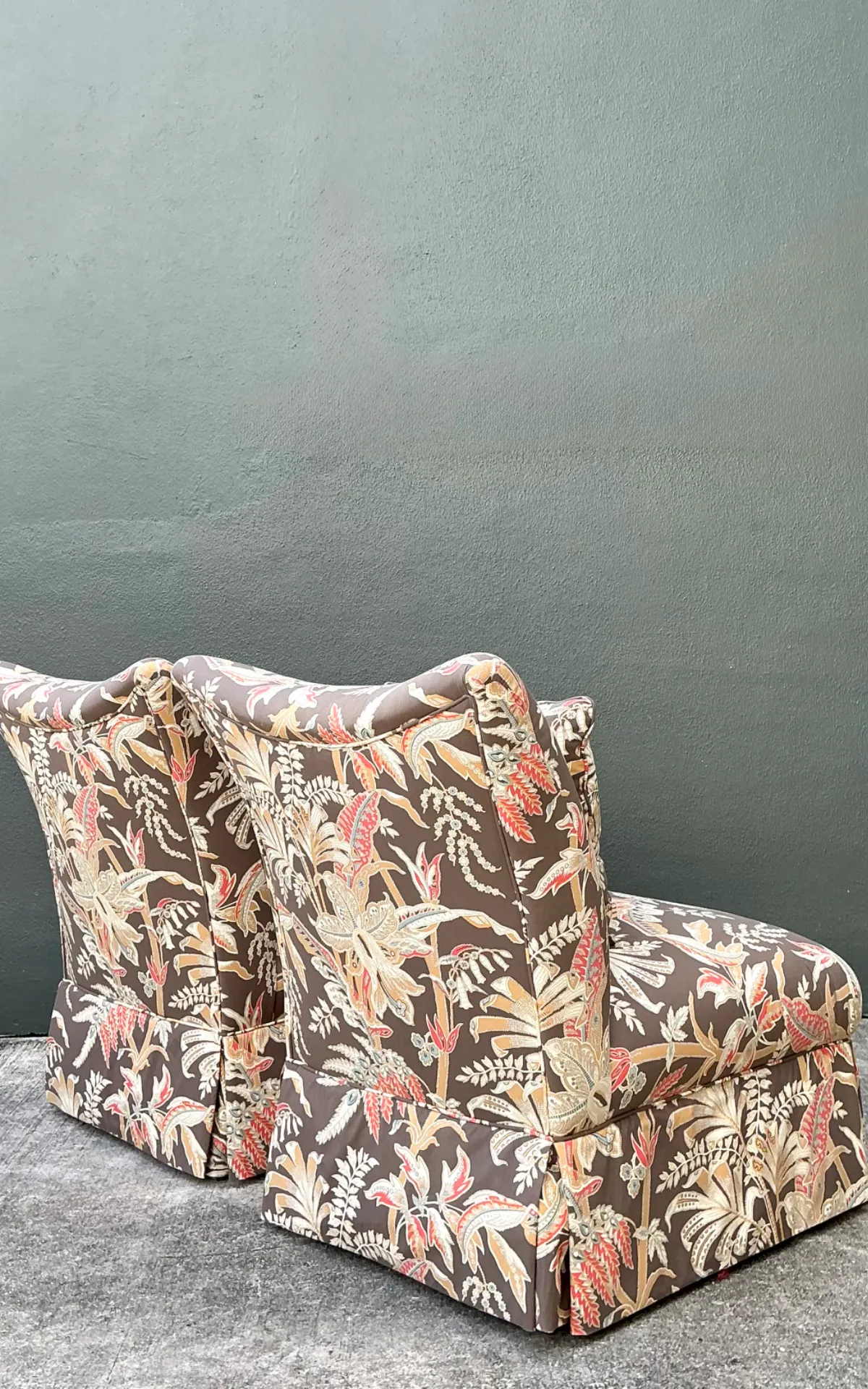Brunschwig And Fils “Seychelles” Cotton Print Slipper Chairs — additional photo 4