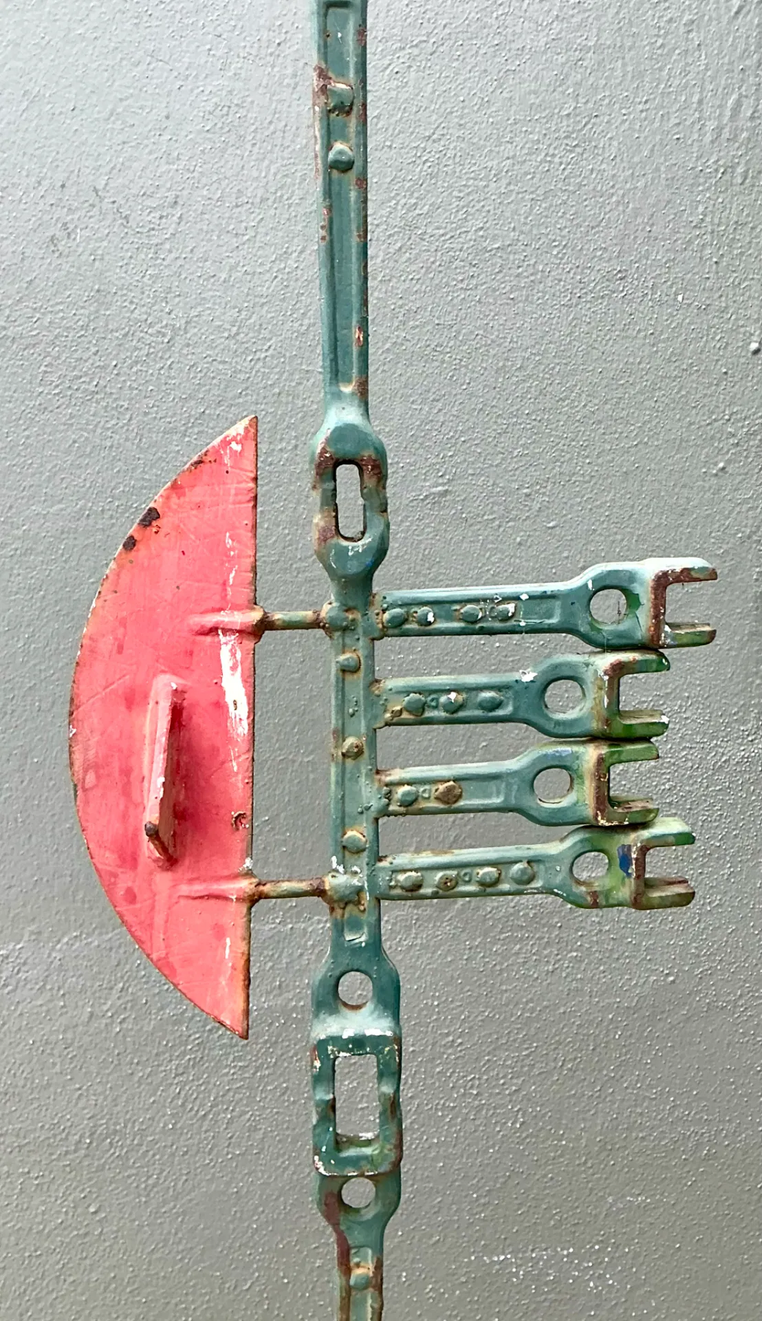 Vintage Industrial Welded Wrench Metal Sculpture — additional photo 1