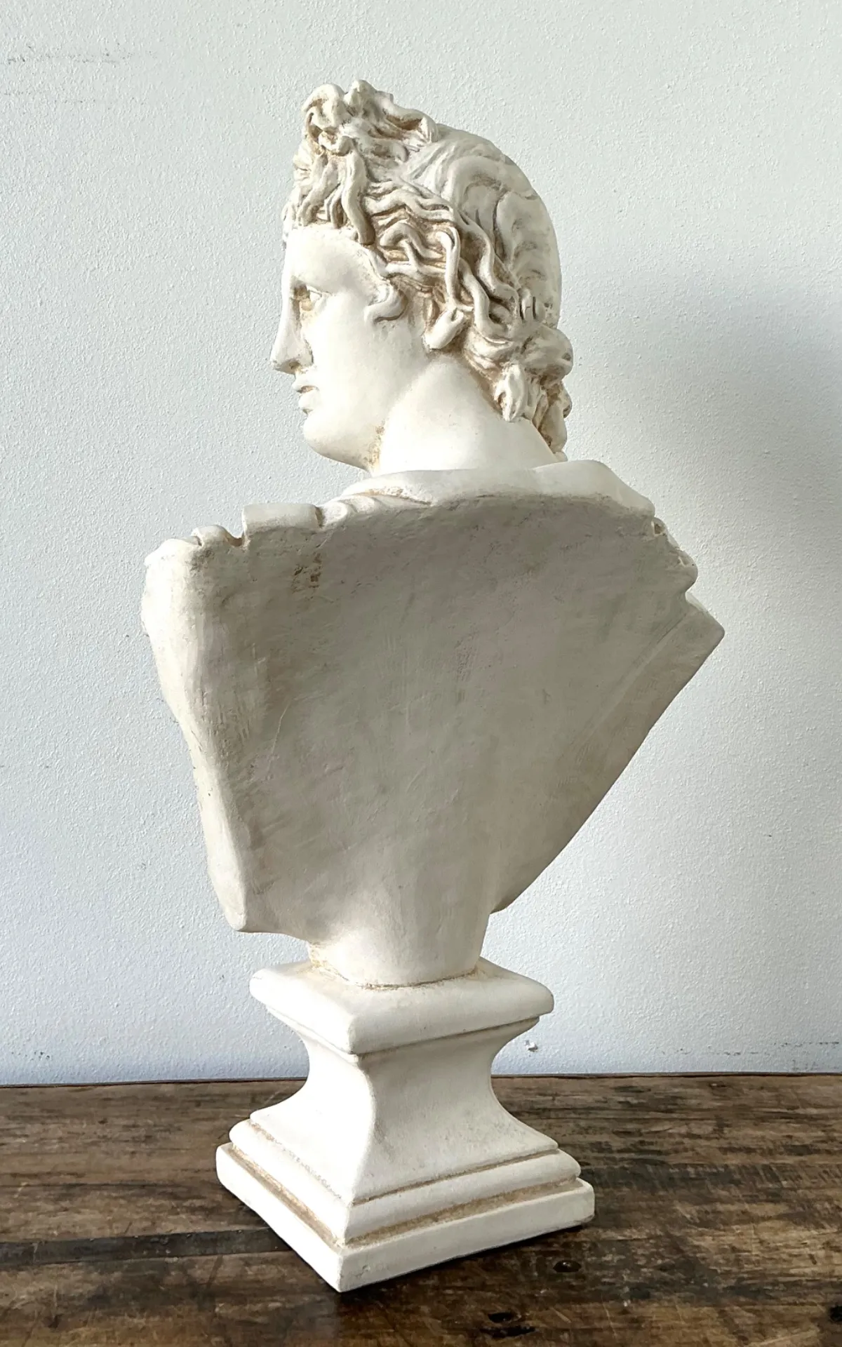 Ceramic Apollo Belvedere Bust Sculpture - Close-up view
