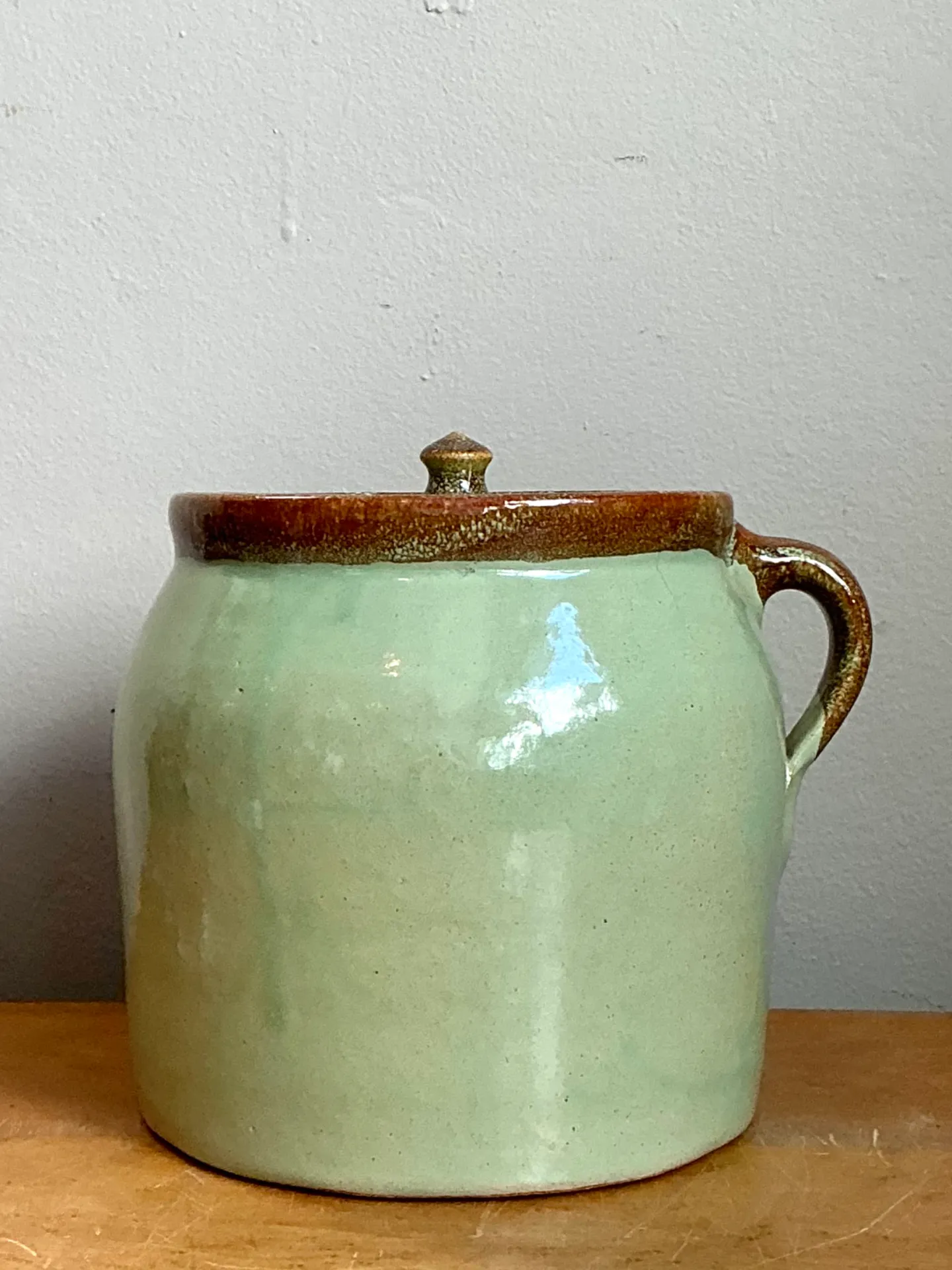 Vintage Maine Handcrafted Ceramic Storage Jar — additional photo 2