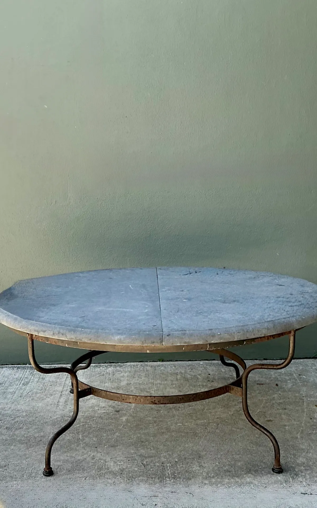 Vintage Monumental Solid Granite Top Dining Table — additional photo 7