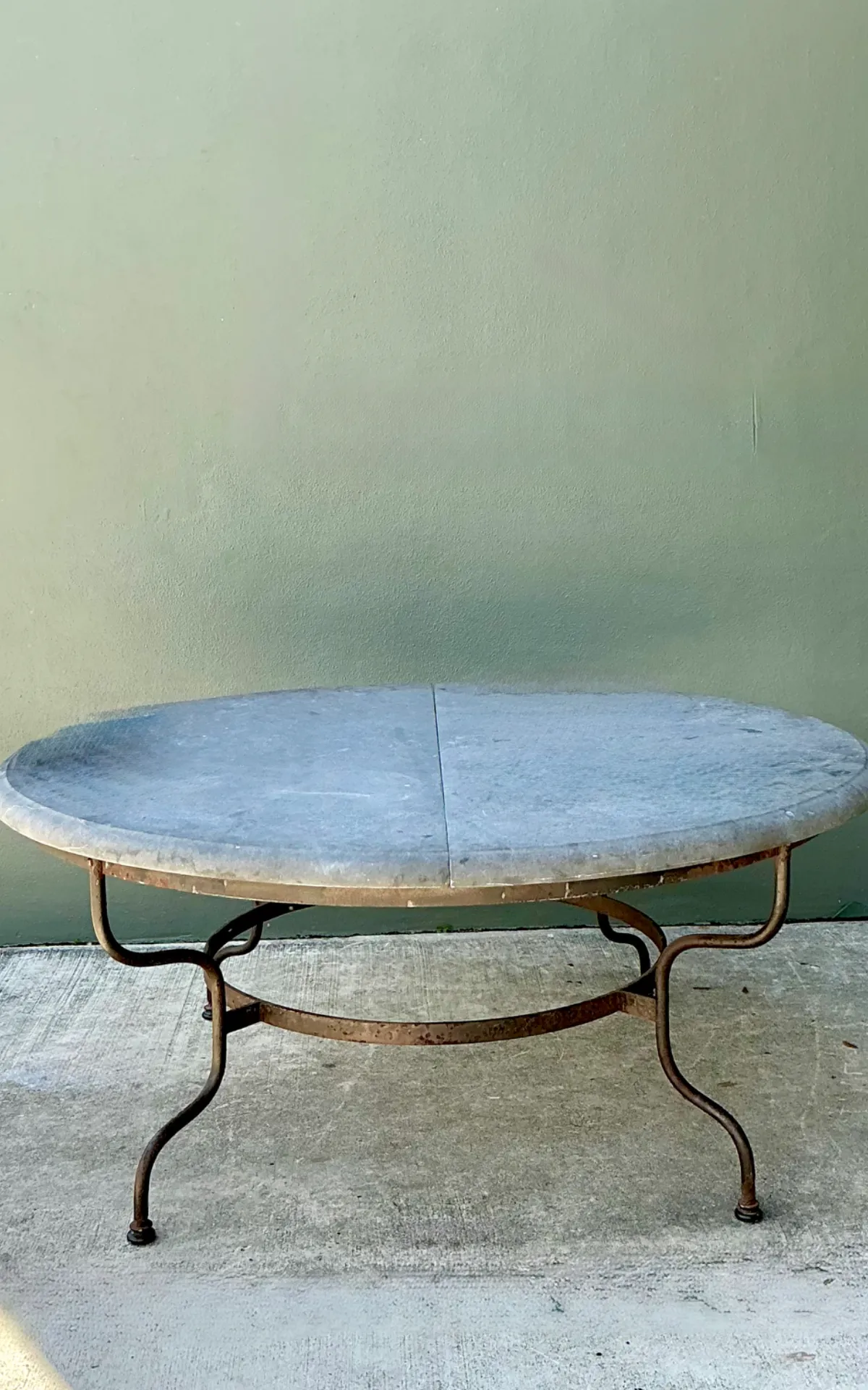 Vintage Monumental Solid Granite Top Dining Table — additional photo 4