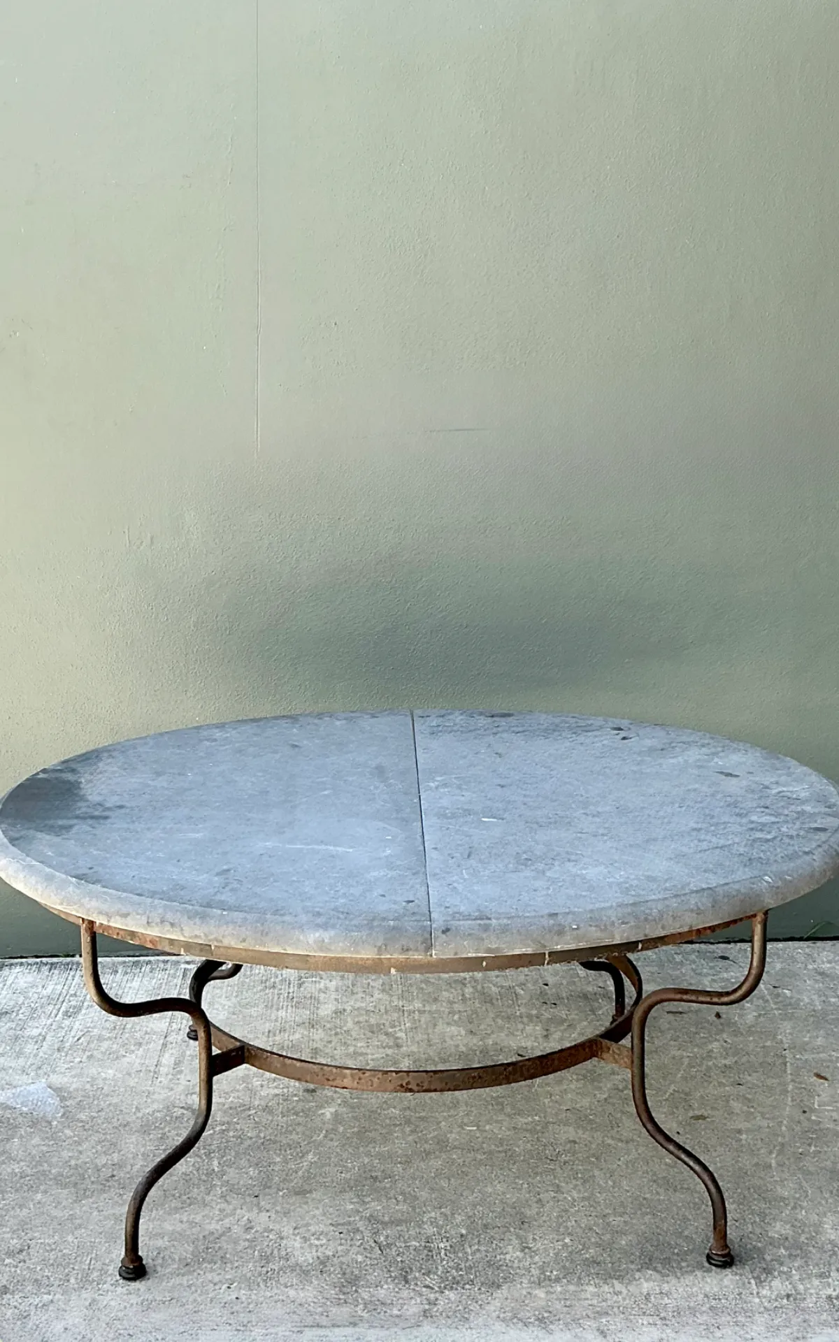 Vintage Monumental Solid Granite Top Dining Table — additional photo 8