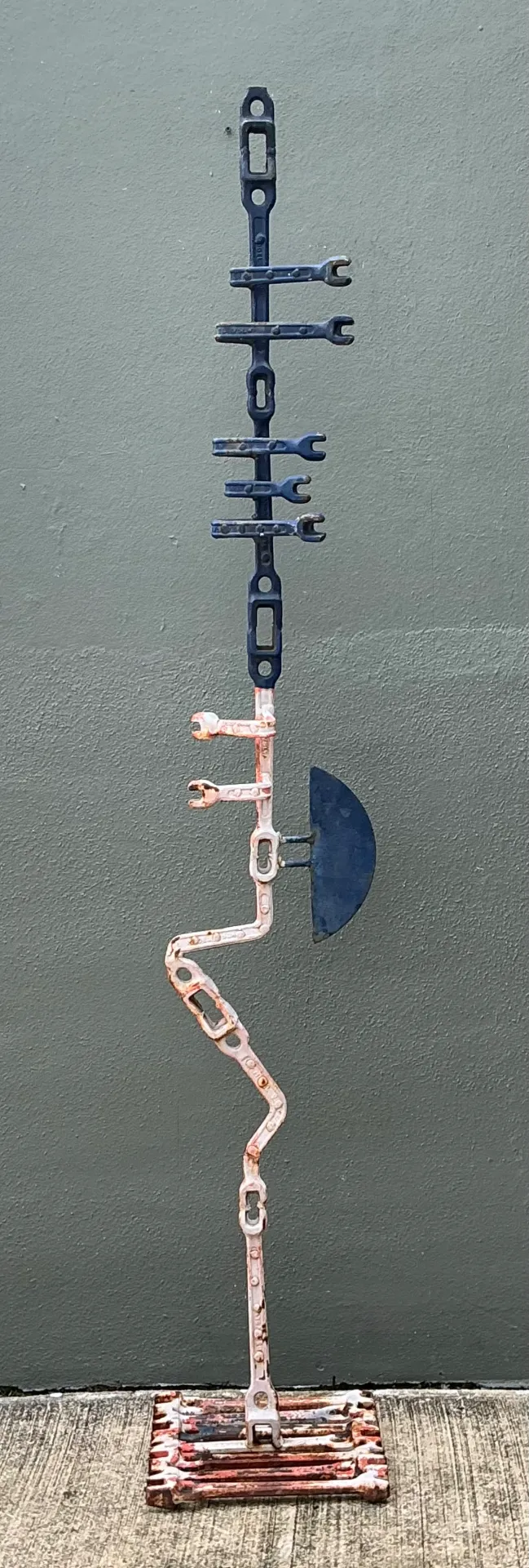 Vintage Industrial Welded Wrench Metal Sculpture — additional photo 1