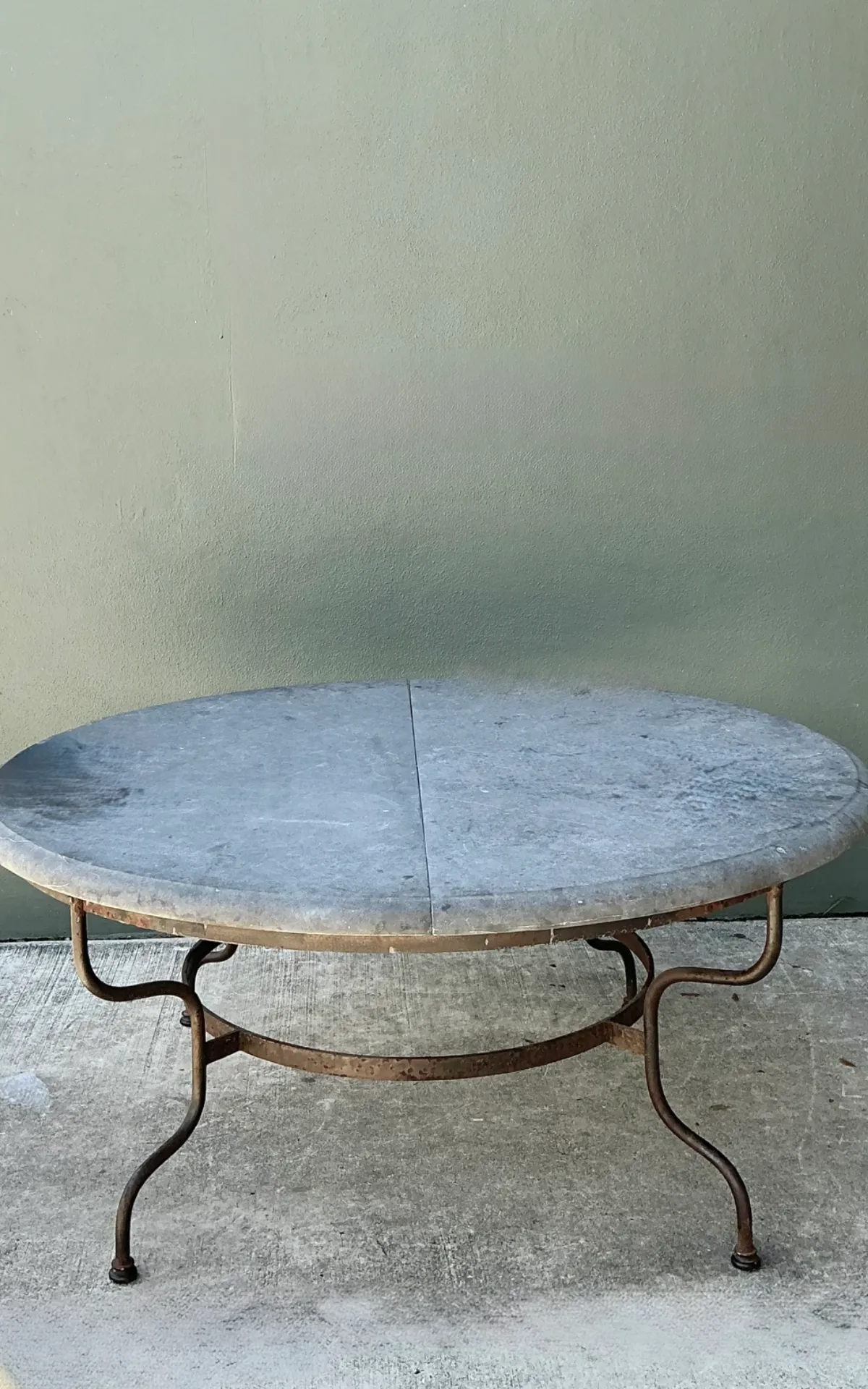 Vintage Monumental Solid Granite Top Dining Table — additional photo 3