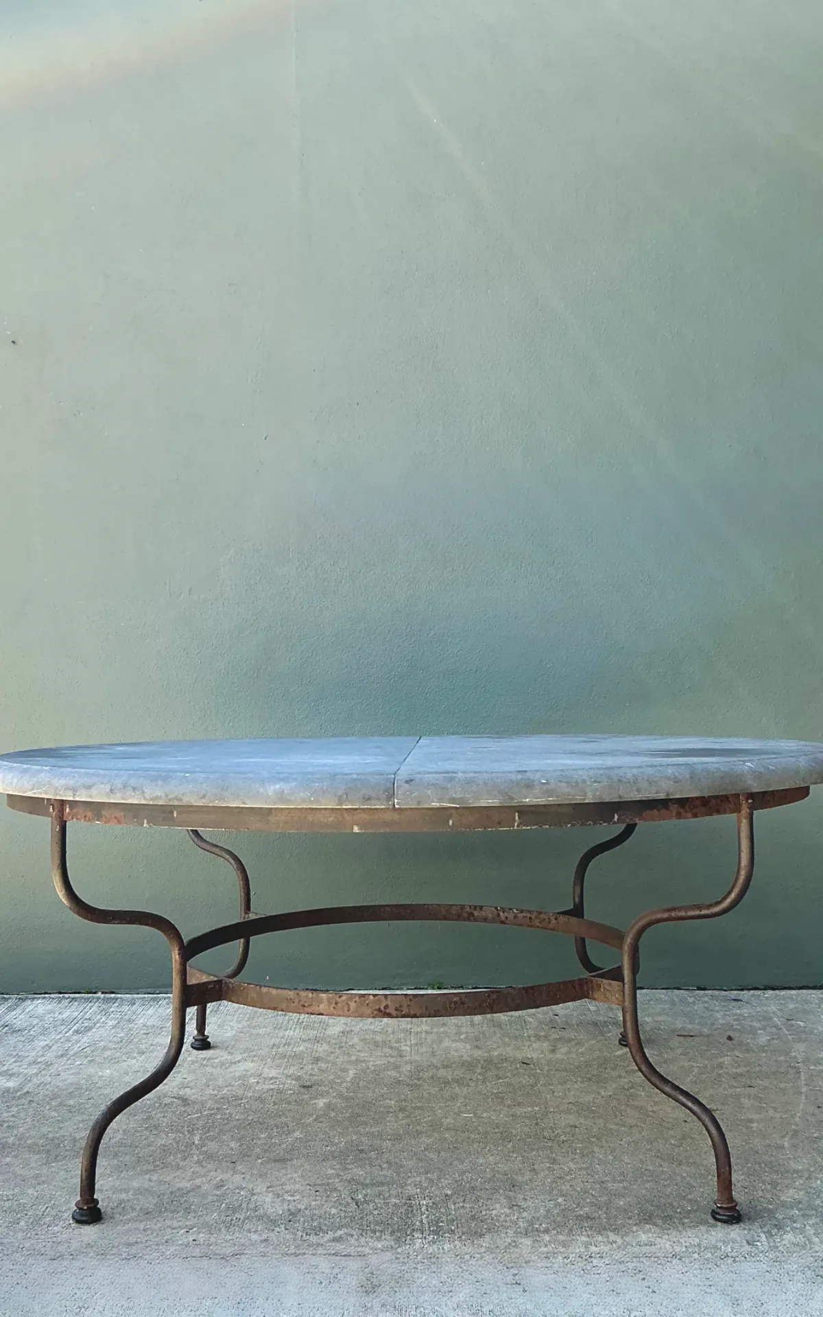 Vintage Monumental Solid Granite Top Dining Table — additional photo 6