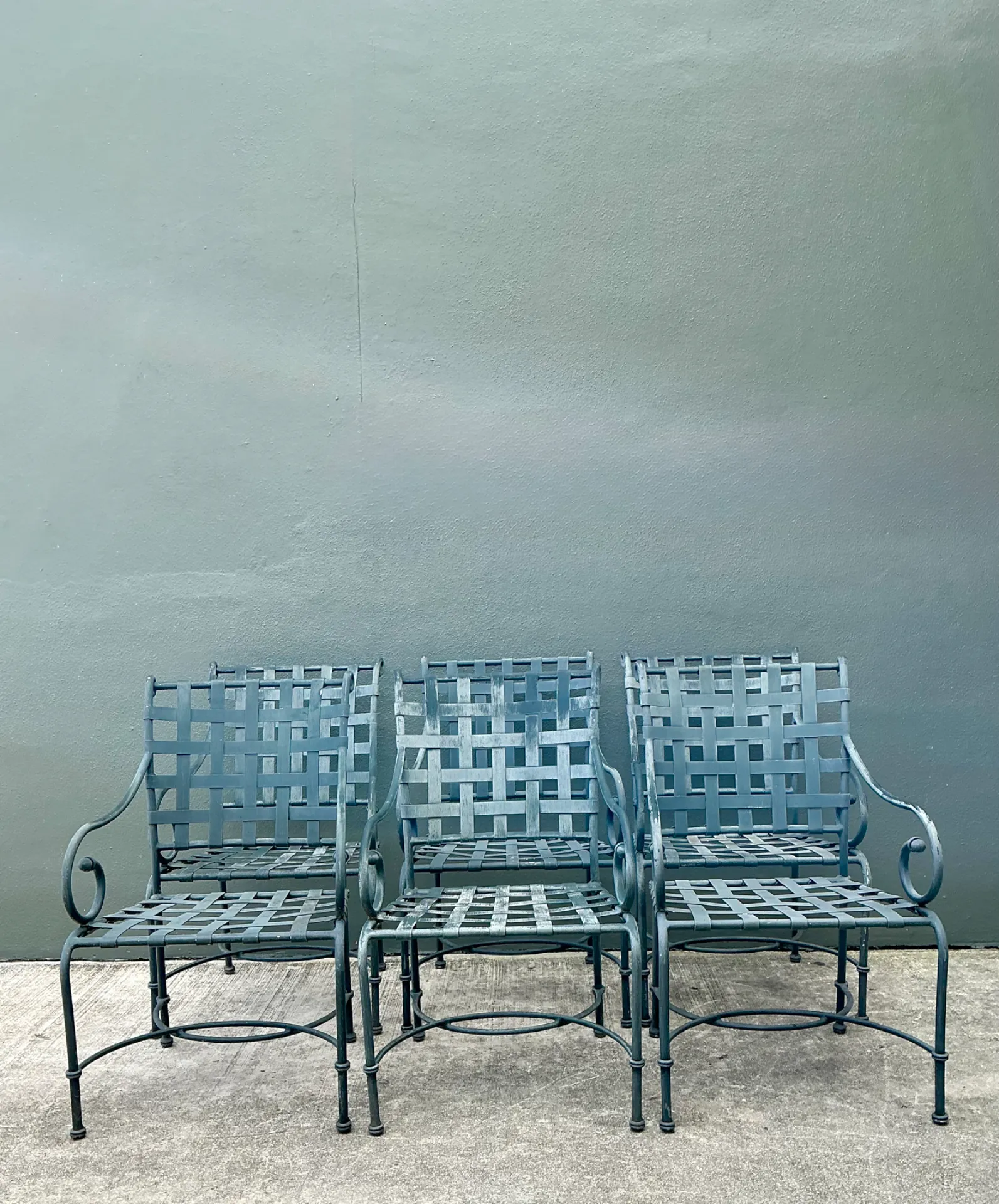 Vintage Brown Jordan “Florentine” Cast Aluminum Dining Chairs - Set Of 6 — additional photo 1