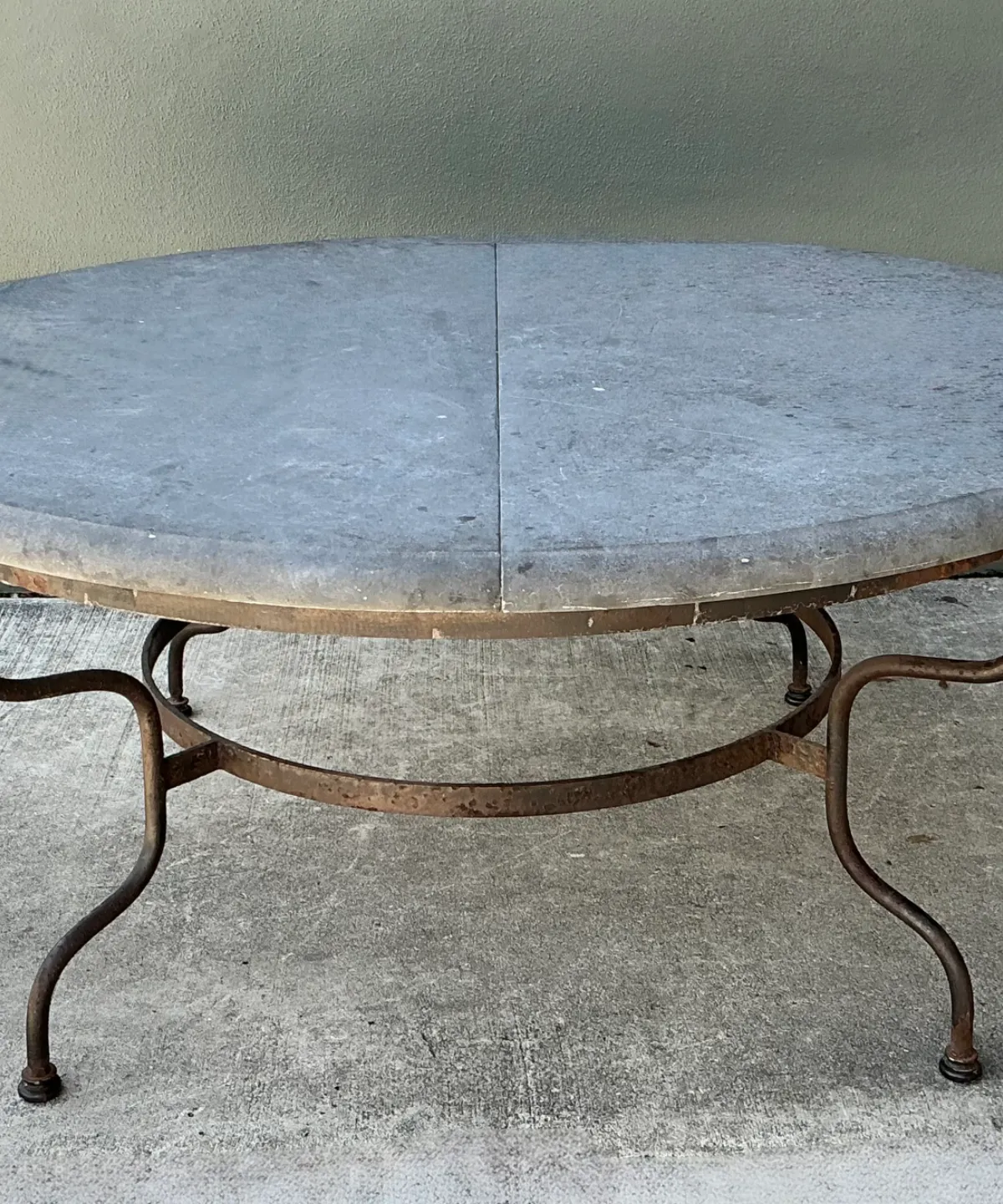 Vintage Monumental Solid Granite Top Dining Table — additional photo 2