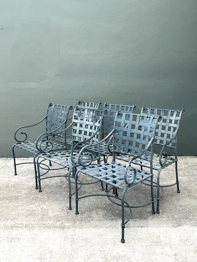 Vintage Brown Jordan “Florentine” Cast Aluminum Dining Chairs - Set Of 6 — additional photo 6