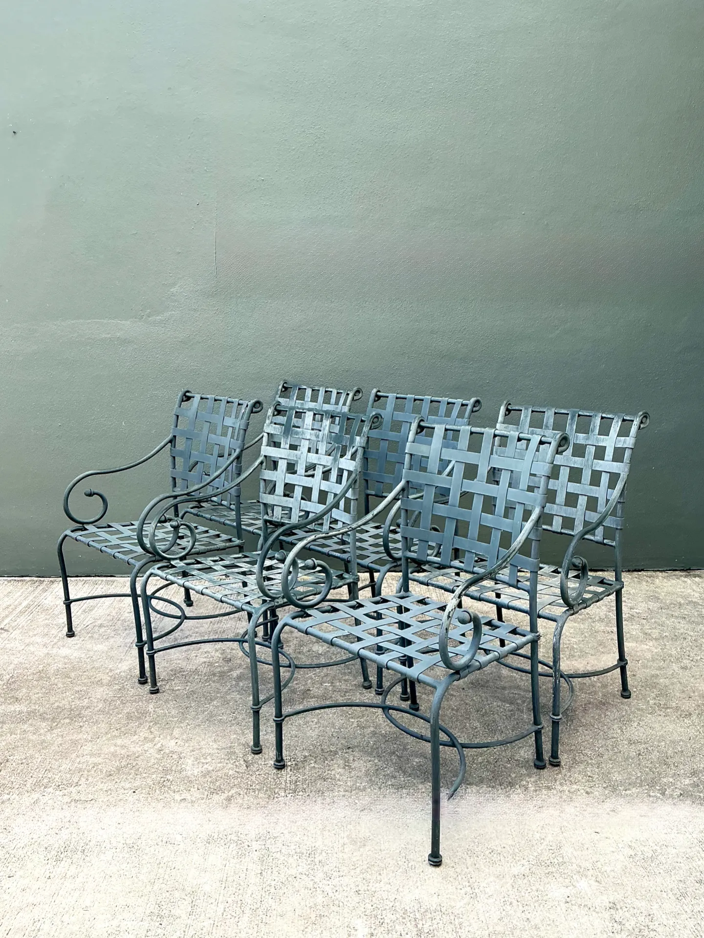 Vintage Brown Jordan “Florentine” Cast Aluminum Dining Chairs - Set Of 6 — additional photo 2